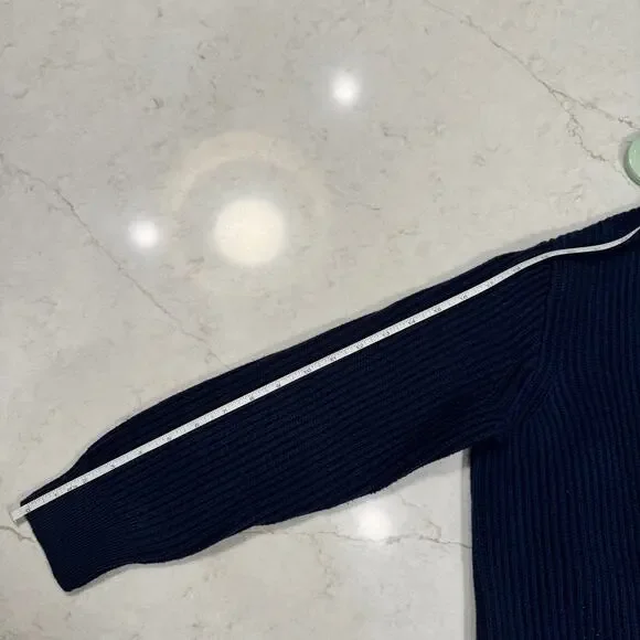 Madewell Navy Blue Cardigan Women’s Small 100% Cotton Quiet Luxury Normcore - Picture 7 of 16